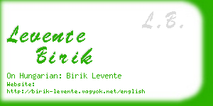 levente birik business card